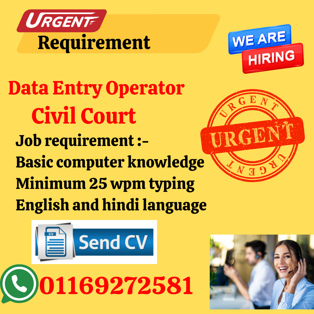 Data Entry Operator for Civil Court
